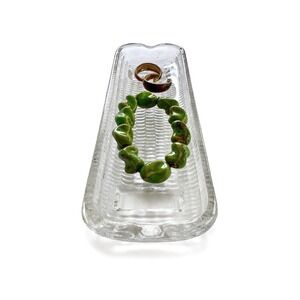 Vintage Mid Century Modern Pressed Glass Vanity Trinket Tray